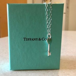 Tiffany & Co Heart Key Charm Necklace